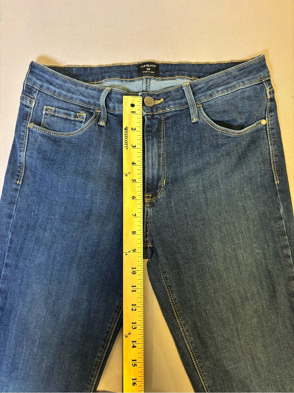 Women’s Size 29 “Just Black” Made in USA Denim Straight Leg Jeans - Picture 5 of 10